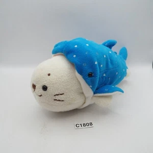Shirotan Sirotan Seal C1808 Whale Shark Hood Plush 8" Stuffed Toy Doll Japan - Picture 1 of 9