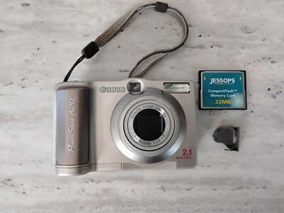 Vintage Canon Powershot A20 2.1 MP Digital Compact Camera Spares Or Repair - Image 1 of 4