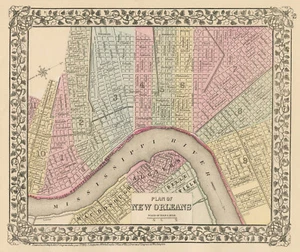 Antique Map "Plan of New Orleans" S.A. Mitchell, 1878 - Picture 1 of 3