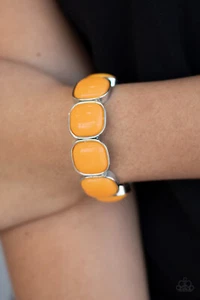 Paparazzi Bracelet - Orange - Vivacious Volume Stretchy - Jewelry - Bild 1 von 2