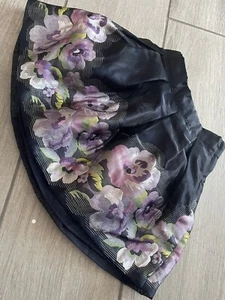 JANIE AND JACK Navy Blue Flower pleated tulle Skirt Size 4T adjustable waist - Picture 1 of 4