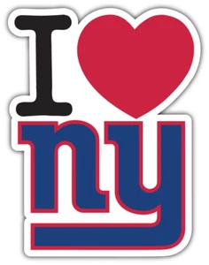 New York Giants NFL Sport Love Car Bumper Sticker Decal "SIZES'' - Imagen 1 de 1