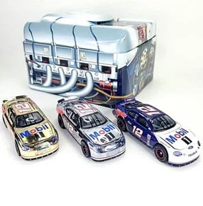 Vintage 1996 Jeremy Mayfield 3X 1:64 Gold Chrome Pegasus #'d NASCAR Mobil 1 Ford - Picture 1 of 14