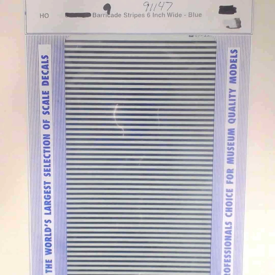 Microscale HO Scale Decals: Stripes - 6" Width - Blue - Image 1 of 1