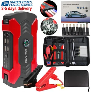 Car Jump Starter 99800mAh Portable USB Power Bank Battery Charger Booster Clamp - Picture 1 of 14