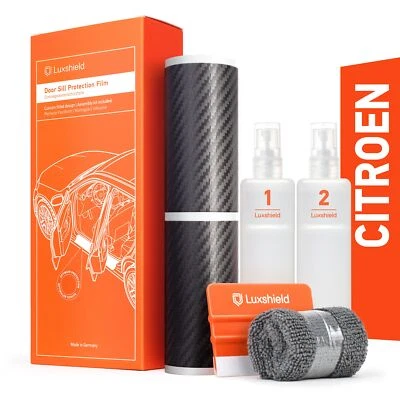 Listones de entrada de coche lámina protectora para Citroën C3 Aircross 2 (II) óptica carbono - Imagen 1 de 4