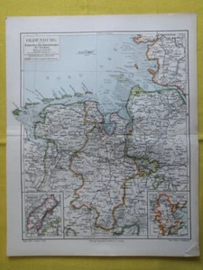 1906 - OLDENBURG Germany CITY Vintage Geography Maps ORIGINAL 11.5 x 9.5" C11-9 - Picture 1 of 3