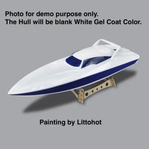 ~ 47.5" RC EP Epoxy Fiberglass Scale Princess Cruiser Charter Boat Hull - White - Picture 1 of 11