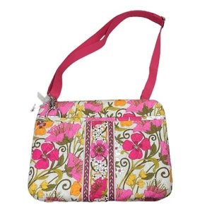 Vera Bradley Mini Laptop Case Bag Hard Shell Quilted Tea Garden Pink Floral - Picture 1 of 4