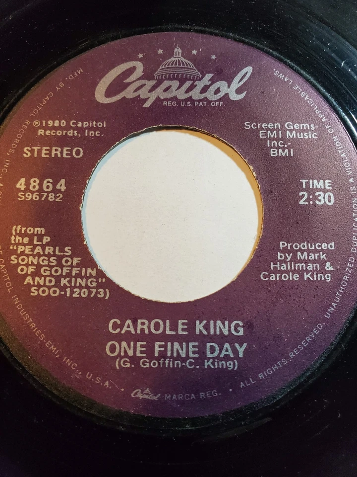 CAROLE KING One Fine Day b/w Rulers Of The World GOOD+ F66A - Image 1 of 1