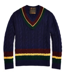 Polo Ralph Lauren Cricket Cable Knit Wool Cashmere Pullover Sweater Men’s XL NWT - Picture 1 of 3