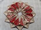 Christmas Scandi Nordic pattern red and cream mini star candle table centre ring