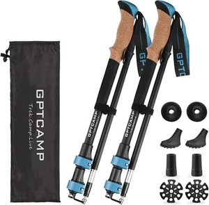 Hiking poles, trekking poles, collapsible hiking poles, lightweight collapsible - Picture 1 of 7