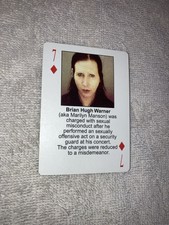 2003 Starz Behind Barz Marilyn Manson Mug Shot Poker 7 Diamond Playing Card Rare
