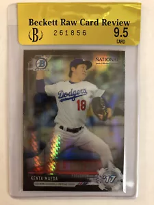 2017 BOWMAN CHROME KENTA MAEDA BGS 9.5 NATIONAL SUPERFRACTOR ONE OF ONE 1/1 - Foto 1 di 3