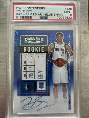 Tyler Bey 2020 Contenders Blue Shimmer Ticket /20 Rookie Auto PSA 9 MINT🔥HOT📈 - Image 1 of 2