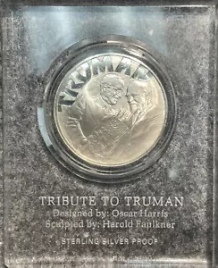 Tribute To Truman- Sterling Silver Proof- Designed By Oscar Harris - Picture 1 of 2