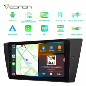 Eonon E90A12S Android 13 9"CarPlay Car GPS Sat Nav Stereo Radio DAB+ BMW E90-E93 - Picture 1 of 23