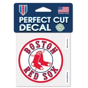 BOSTON RED SOX Round Logo Vinyl Decal Car Window Sticker MLB Wincraft - Picture 1 of 1