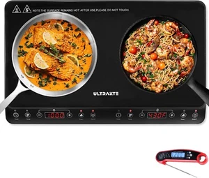 Double Induction Cooktop Portable Dual Induction Burner with Sensor 1800 W - Picture 1 of 9