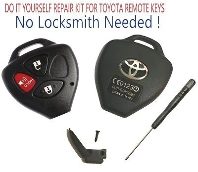 TOYOTA 4Runner 2010-2013 Remote Key Shell Repair Kit 3B DIY NO Locksmith Needed - Image 1 of 4