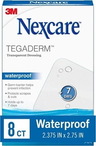 Nexcare Tegaderm Waterproof Transparent Dressing 2-3/8 Inches X 2-3/4 Inches 8CT - Picture 1 of 2