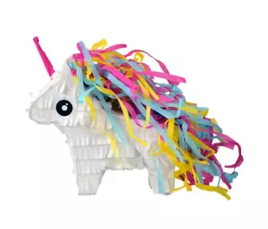 4 UNICORN MINI PINATA PARTY FAVOR Centerpiece birthday DECOR treat bag box gift - Picture 1 of 4