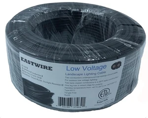 EASTWIRE 12AWG 2conduttori Sepoltura Diretta Bassa Tensione 12/2, 100FT-NERO - Foto 1 di 8