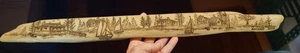 Handcrafted Driftwood Wall Art Pyrography Sailboats & Cabins Sign D.W Sneed 2014 - Picture 1 of 6