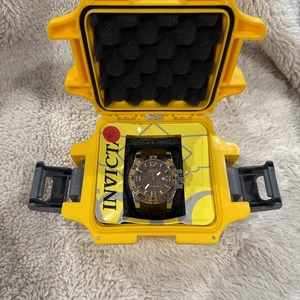 Mens Invicta Reserve 50mm Leather Excursion Diamond Watch 42628 Brown Starburst - Picture 1 of 9