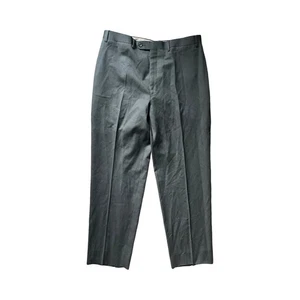 Joseph Abboud 33x31 Black Pinstripe Pleated Cuffed 100% Wool Men's Dress Pants - Picture 1 of 8