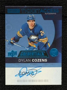 2020-21 Credentials Debut Ticket Access Auto Dylan Cozens  Blue 07/10 Rookie - Picture 1 of 3