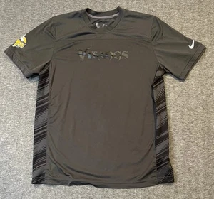 Minnesota Vikings XL Shirt Nike Dri Fit NFL On Field Short Sleeve Black Logo - Picture 1 of 18