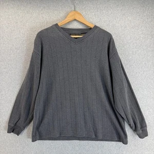 Suéter Alexander Julian Colores Cuello en V Para Hombre Gris Medio Algodón Tejido Acanalado Cuadrado - Imagen 1 de 12