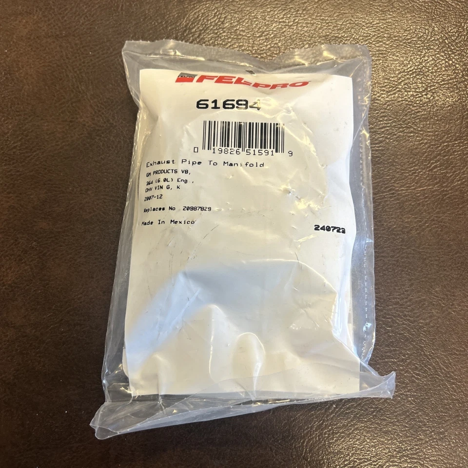 Junta de flange de tubo de escape Fel-Pro 61694 para modelos selecionados Chevrolet GMC 07-19 - Imagem 1 de 1
