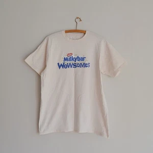 Vintage Milkybar Wowsomes Tshirt, White Nestle Logo T-Shirt M/L - Picture 1 of 8