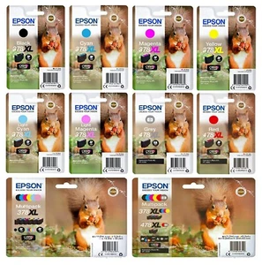 Epson 378XL 478XL Squirrel Ink T3791 T3792 T3793 T3794 T04F5 T04F6 T379D, LOT - Picture 1 of 18