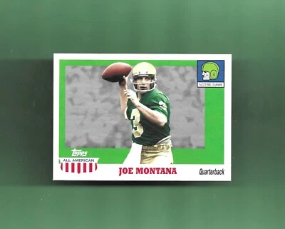 2005 Topps ALL AMERICAN RETIRED FOOTBALL Card # 8 JOE MONTANA NOTRE DAME 49ERS - Image 1 of 2