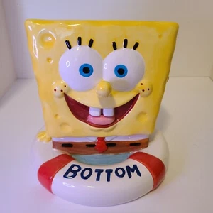 VTG 2003 Nickelodeon Spongebob Squarepants Ceramic Coin Piggy Bank Bikini Bottom - Picture 1 of 12