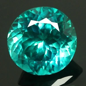 Impresionante piedra preciosa natural de 36,15 quilates con zafiro multicolor 19x19 mm redondo certificado - Imagen 1 de 6