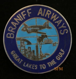 BRANIFF AIR AIRLINES LOGO LAPEL PIN UP PILOT CREW WING AIRLINER GREAT GIFT ! - Picture 1 of 24