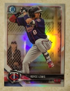2018 Bowman Chrome Draft Refractor Royce Lewis Rookie Card #BCD87 Twins 