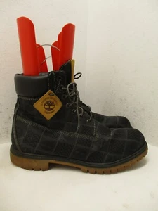 Stivali stringati Timberland Premium neri patch impermeabili da uomo taglia 12 - Foto 1 di 14