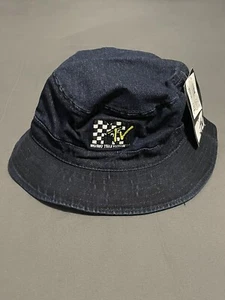 NWT Concept One MTV Retro Checkered Embroidered Logo Denim Bucket Hat Size M/L - Picture 1 of 6