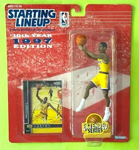 1997 Starting Lineup Extended Eddie Jones Los Angeles Lakers All Star Vintage - Picture 1 of 4