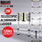2M Telescopic Aluminium Ladder Alloy Extension Extendable Steps Multi Adjustable