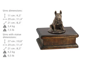 Bullterrier Type 5, exclusive Urne, Kalte Bronze, ArtDog, DE - Bild 1 von 4