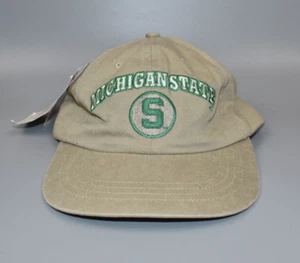 Michigan State Spartans Vintage Logo Athletic Strapback Cap Hat - NWT - Picture 1 of 5