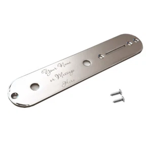 Custom Engraved Etched Steel Telecaster Control Plate, T Type Control Plate - Picture 1 of 2