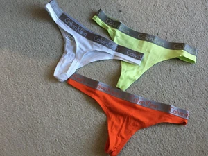 Calvin Klein Thong Cotton Stretch for women 3pack SRP $59.95 W12 - Picture 1 of 1